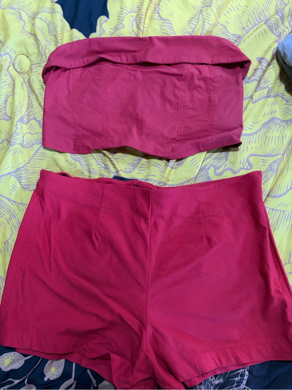 wild fable Strapless Top and Matching Shorts Set